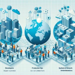 Developers, ops and sysadmins each working separately.